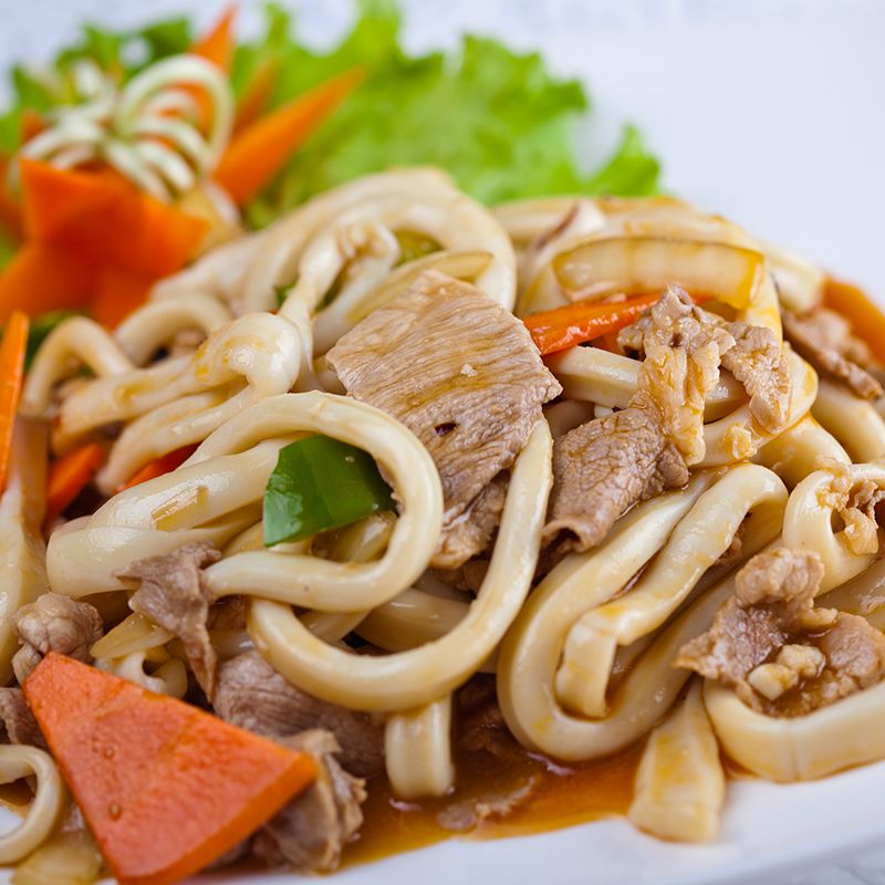 №401 Кальмар жареный с мясом